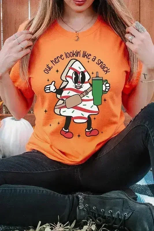 Christmas Cookie Graphic T-Shirt - "Lookin' Like a Snack" | Femstylo